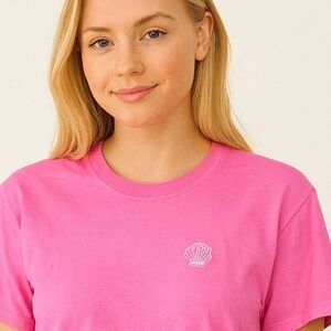 VS PINK Campus Cotton Tee Lola Pink Shell S NWOT